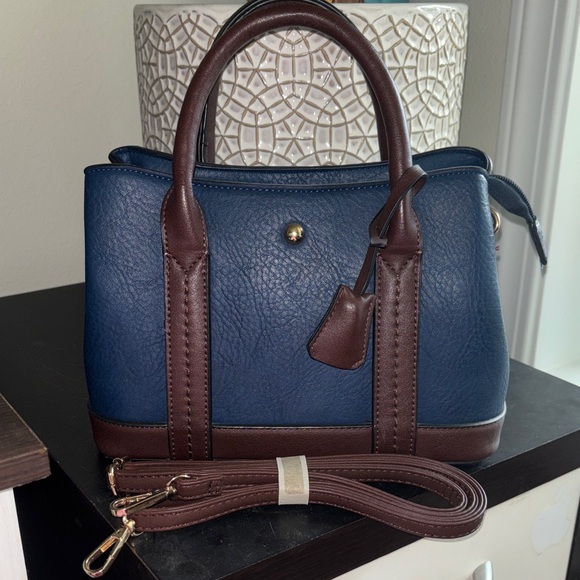 Boutique Blue/Brown Handbag - Picture 8 of 9